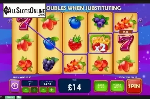 Wild Win screen. Berry Berry Bonanza from Playtech