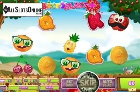 Win Screen . Berry Blast Plus from TOP TREND GAMING