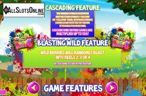 Paytable 2. Berry Blast Plus from TOP TREND GAMING