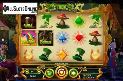 Reel screen. Betrick Son Of A Leprechaun from Spinmatic