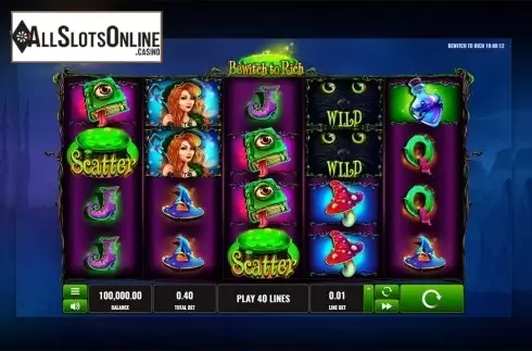 Reels screen. Bewitch to Rich from Playreels