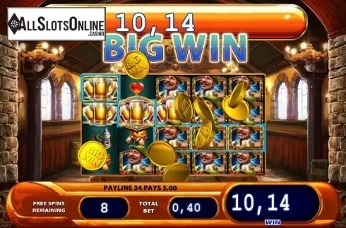 Big Win screen. Bier Haus from WMS