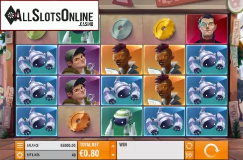 Reels screen. Big Bot Crew from Quickspin