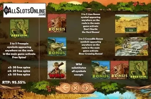 Paytable 2. Big Game Hunter from PlayPearls