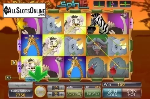 Win Screen 2. Big Game Spins16 from Genii