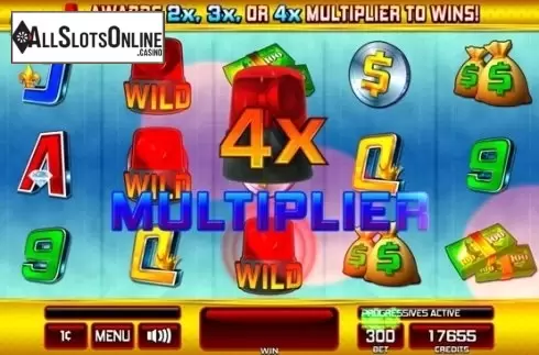 Win Screen. Big Heist Jackpot from Incredible Technologies
