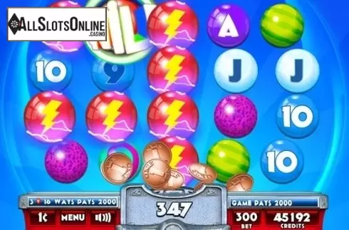 Win Screen. Big Prize Bubblegum Deluxe from Incredible Technologies