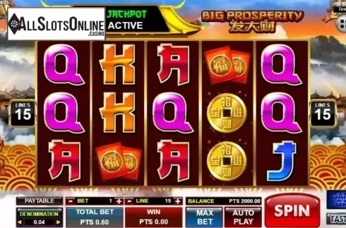 Reel Screen. Big Prosperity from Spadegaming