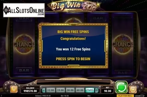 Free Spins 3. Big Win 777 from Play'n Go