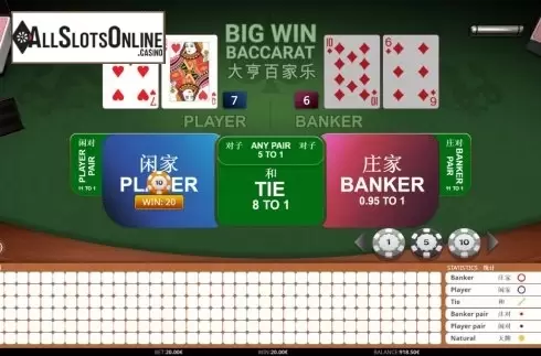 Win Screen 3. Big Win Baccarat from iSoftBet