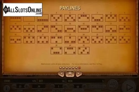 Paytable 7. Bird of Thunder from Habanero