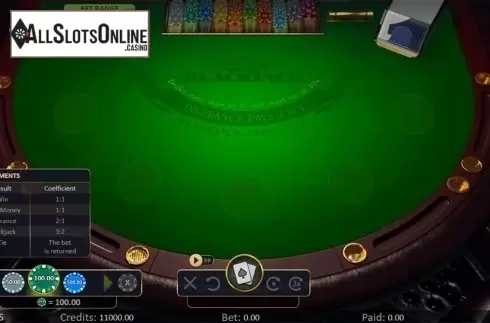 Reels screen. BlackJack High (Playson) from Playson