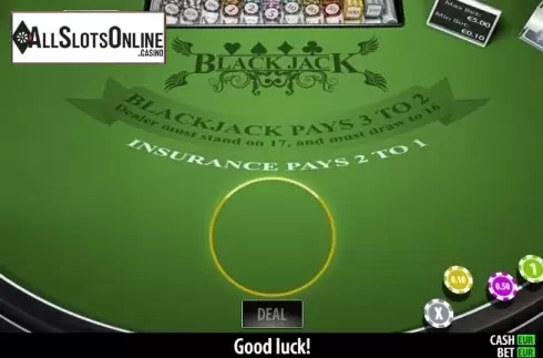Game screen. BlackJack Single (World Match) from World Match