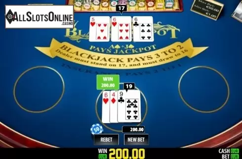 Win screen 3. BlackJackpot Pro (World Match) from World Match