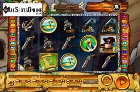 Game Workflow screen. Blackbeard's Bounty from Habanero