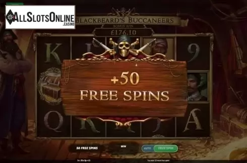 Free Spins 3. Blackbeard's Buccaneers from Roxor Gaming