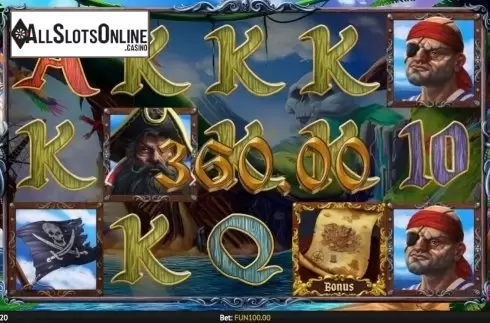 Win Screen 2. Blackbeard's Compass from 1X2gaming