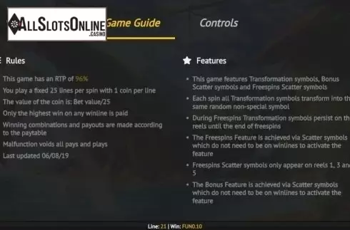 Game Rules. Blackbeard's Compass from 1X2gaming