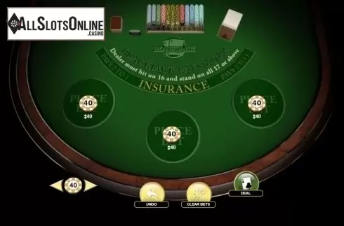 Game Screen. Blackjack 3 Hand from Habanero