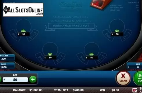 Game Screen 1. Blackjack Atlantic City (Red Rake) from Red Rake
