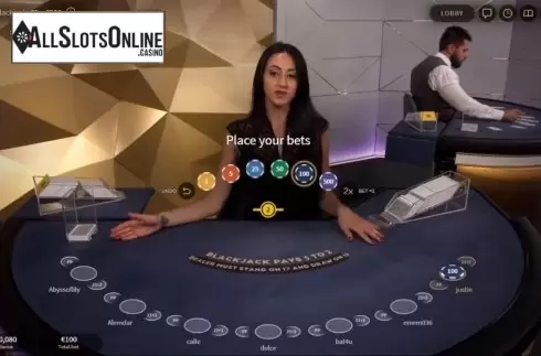 Game Screen 1. Blackjack Black Gold from NetEnt