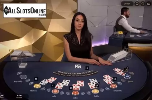 Game Screen 2. Blackjack Black Gold from NetEnt