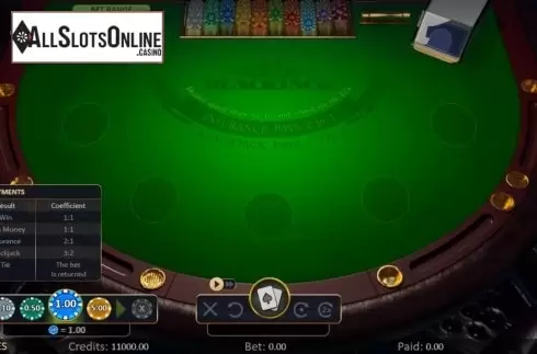 Start Screen. Blackjack Low (Playson) from Playson