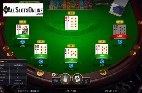 Win Screen. Blackjack Low (Playson) from Playson