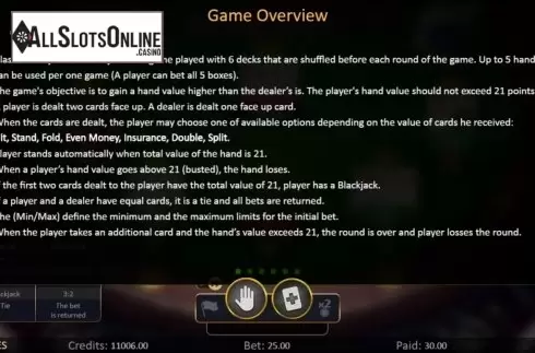 Info. Blackjack Low (Playson) from Playson
