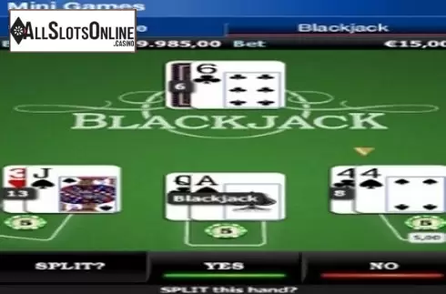 Reel screen. Blackjack (Mini Games) from Realistic