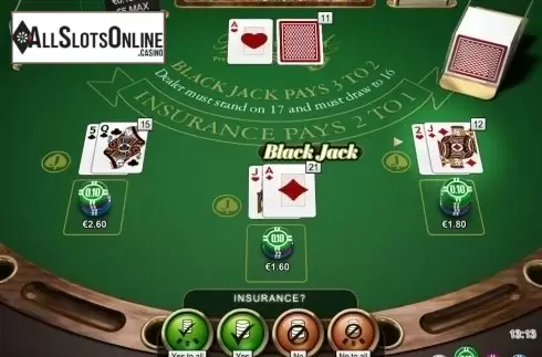 Game Screen. Blackjack Professional Series Low Limit from NetEnt