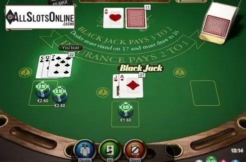 Game Screen. Blackjack Professional Series Low Limit from NetEnt