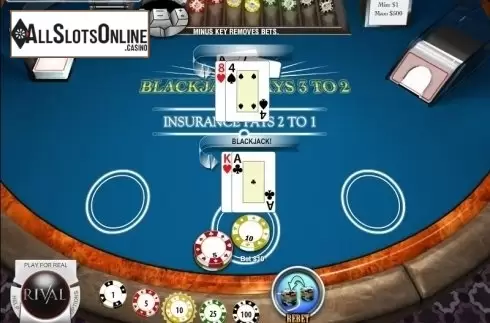 Screen5. Blackjack (Rival) from Rival Gaming