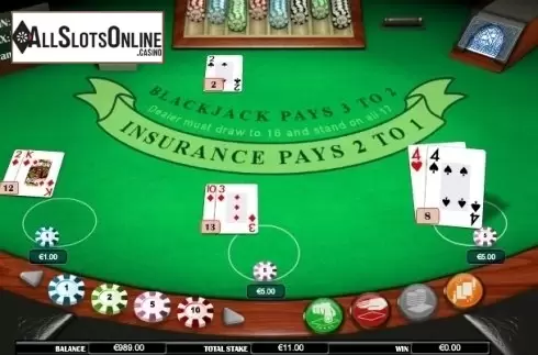 Reel screen. BlackjackPro MonteCarlo MH from NextGen