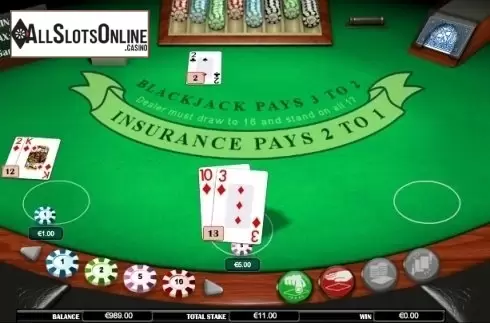 Reel screen. BlackjackPro MonteCarlo MH from NextGen