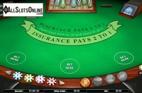 Reel screen. BlackjackPro MonteCarlo MH from NextGen