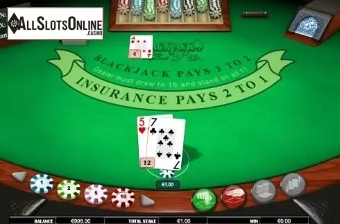 Reel screen. BlackjackPro MonteCarlo SH from NextGen