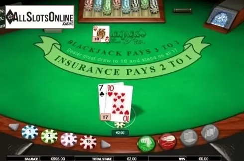 Reel screen. BlackjackPro MonteCarlo SH from NextGen