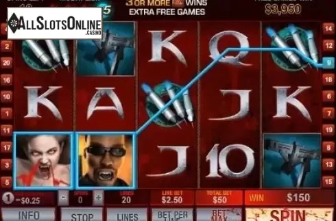 Win Screen. Blade from Playtech