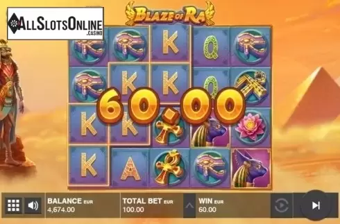 Win Screen 2. Blaze Of Ra from Push Gaming