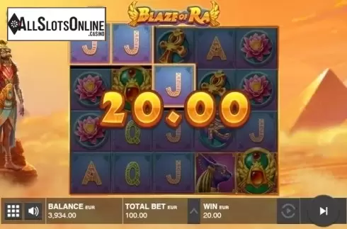 Win Screen 3. Blaze Of Ra from Push Gaming