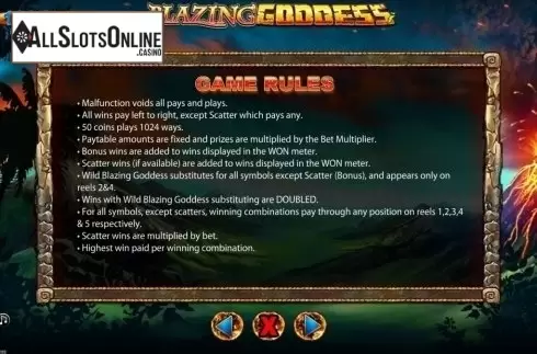Feautures Description scrin. Blazing Goddess from Lightning Box