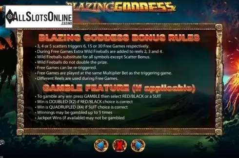Feautures Description scrin. Blazing Goddess from Lightning Box