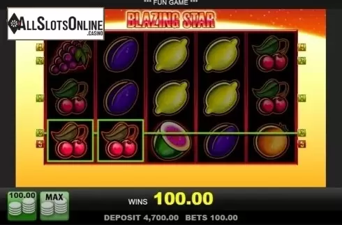 Win screen. Blazing Star from edict