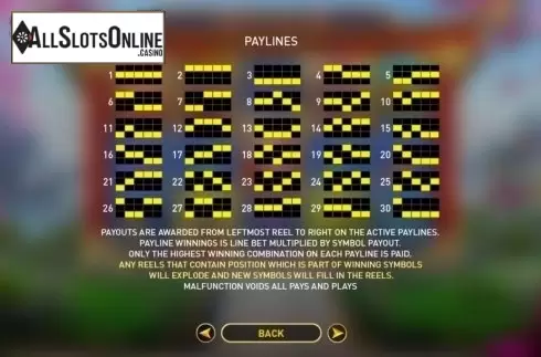 Paytable 2. Blossom Garden from GamePlay