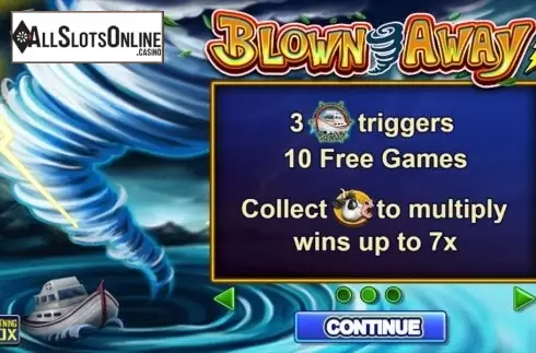 Start Screen. Blown Away from Lightning Box