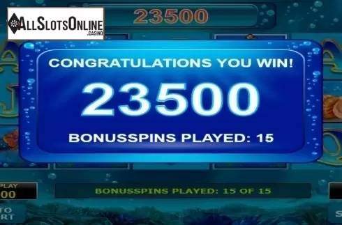 Win screen 2. Blue Dolphin from Amatic Industries