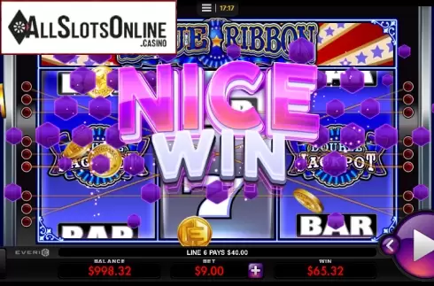Nice Win. Blue Ribbon from Everi