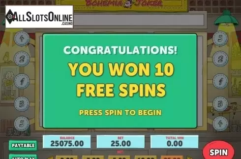 Bonus Free Spins. Bohemia Joker from Play'n Go