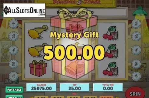 Win Presentation. Bohemia Joker from Play'n Go